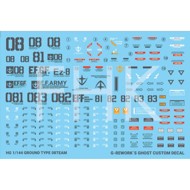 G-Rework CD-H210 Premium Decal for HG 08 Team Ground Type Gundam